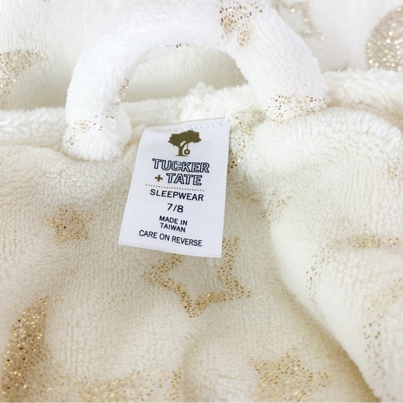 Tucker + Tate Fleece Hooded Star Moon Shimmer Robe Size 7/8 - Picture 8 of 9
